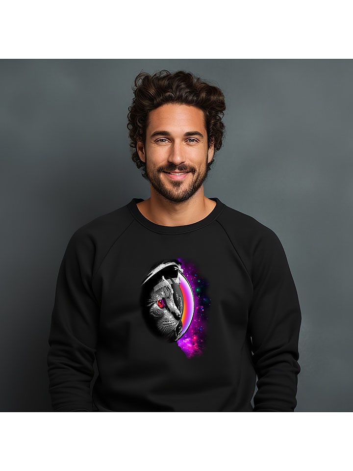 WOOOP Sweatshirt "Infinity" in Schwarz - 60% | Größe M | Herren-plussize