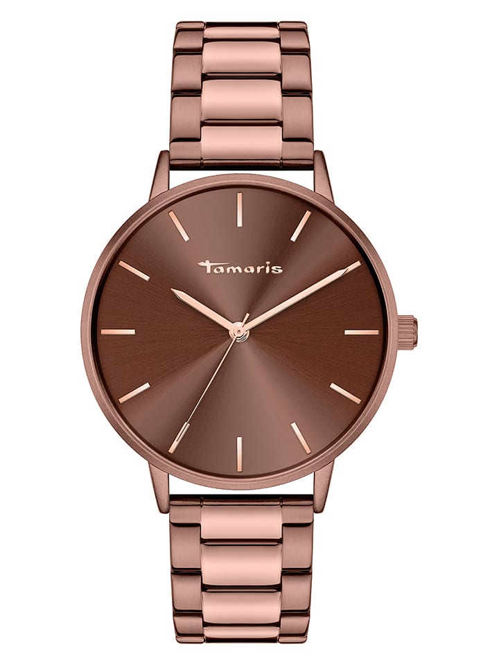 Tamaris Quarzuhr in Braun-Roségold - 59% | Damen-uhren