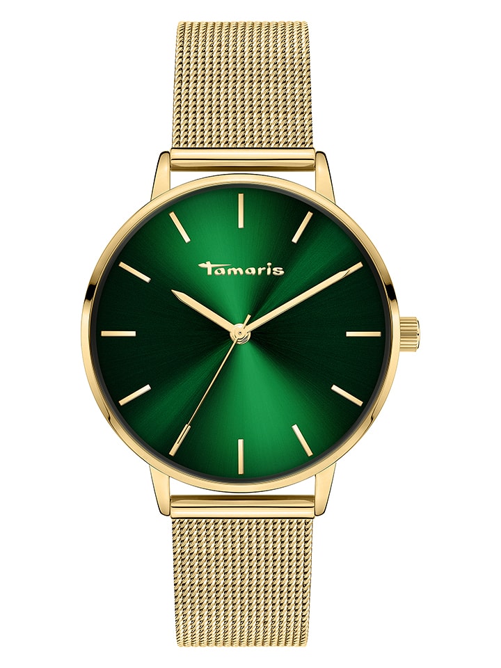 Tamaris Quarzuhr in Gold/ Grün - 59% | Damen-uhren