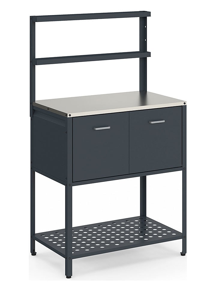 Inkazen Outdoor-Küchenschrank in Anthrazit - (B)80 x (H)140 x (T)50 cm - 69% | Garten-moebel