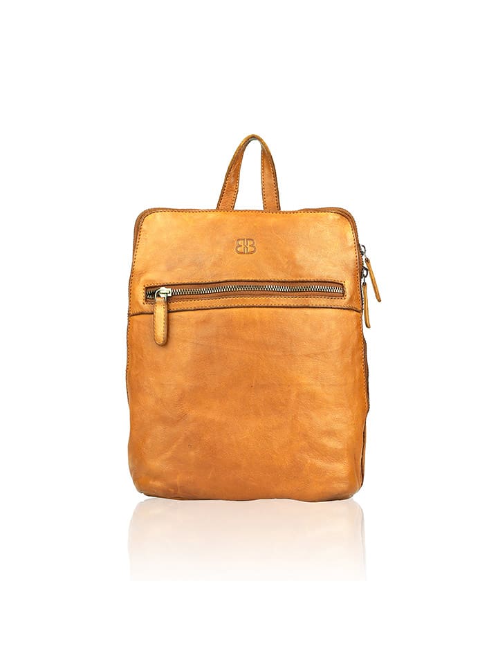 Bellicci Leder-Rucksack "Cheyenne" in Hellbraun - (B)23 x (H)31 x (T)10 cm - 56% | Damen-taschen