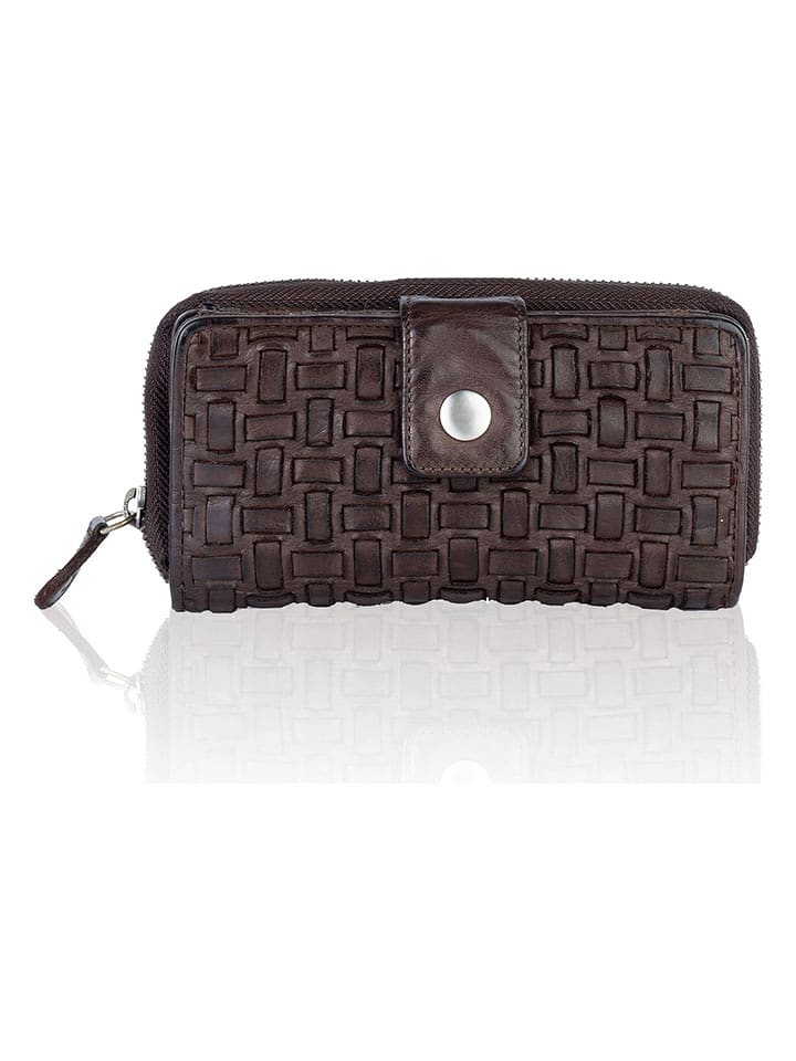 Bellicci Leder-Geldbörse in Braun - (B)18 x (H)9,5 x (T)3,5 cm - 47% | Portemonnaies-etuis