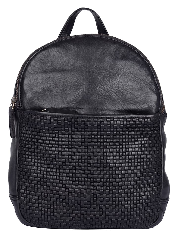 Bellicci Leder-Rucksack "Eve" in Schwarz - (B)22 x (H)29 x (T)9 cm - 60% | Damen-taschen