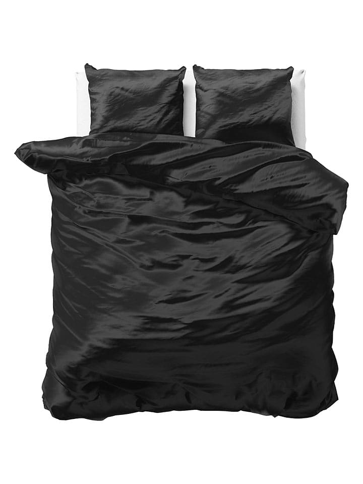 Sleeptime Micropercal-Satin-Bettwäsche-Set "Beauty Skin Care" in Schwarz - 63% | Größe 240x220 cm | Bettwaesche-bettwaren