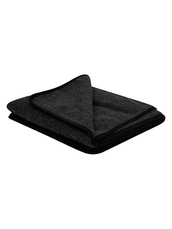 Native Home Wolldecke in Schwarz - 63% | Größe 130x170 cm | Decken