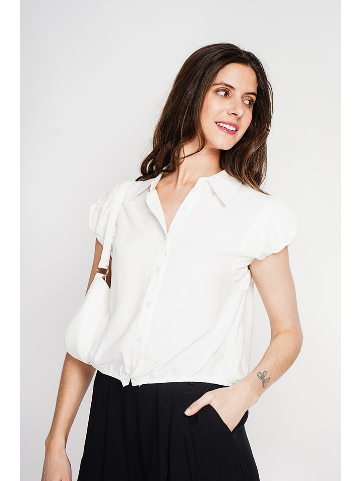 ASSUILI Bluse in Weiß - 72% | Größe 42 | Damen-blusen