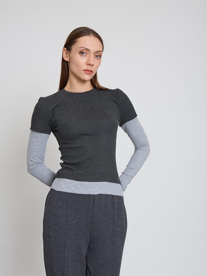 BGN Longsleeve in Grau - 90% | Größe 34 | Damen-tops