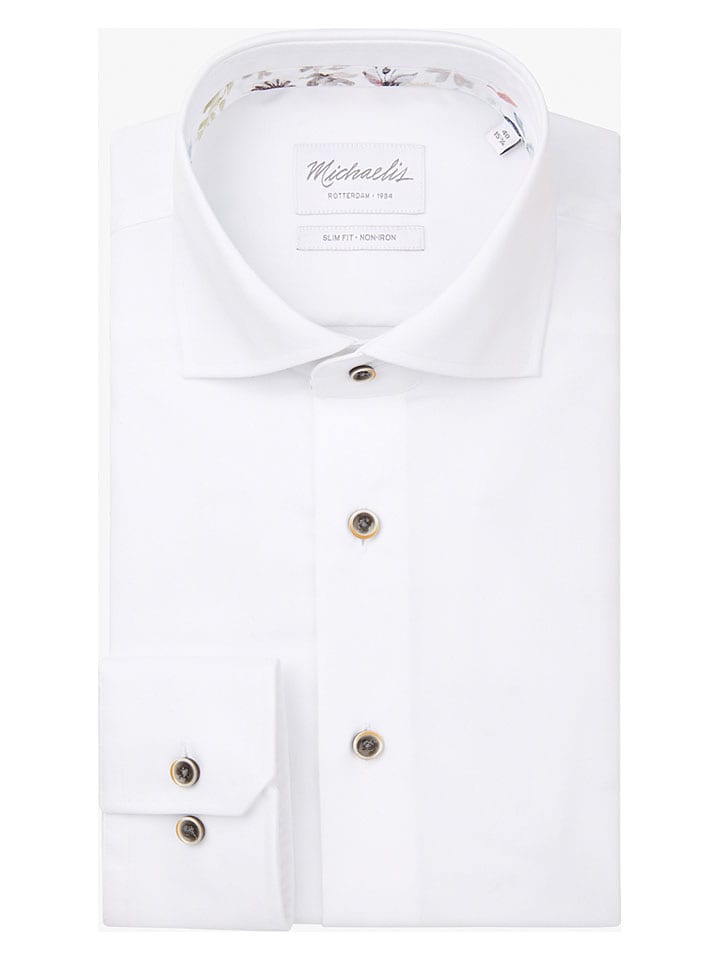 PROFUOMO Hemd - Slim fit - in Weiß - 59% | Größe 41 | Herren-plussize