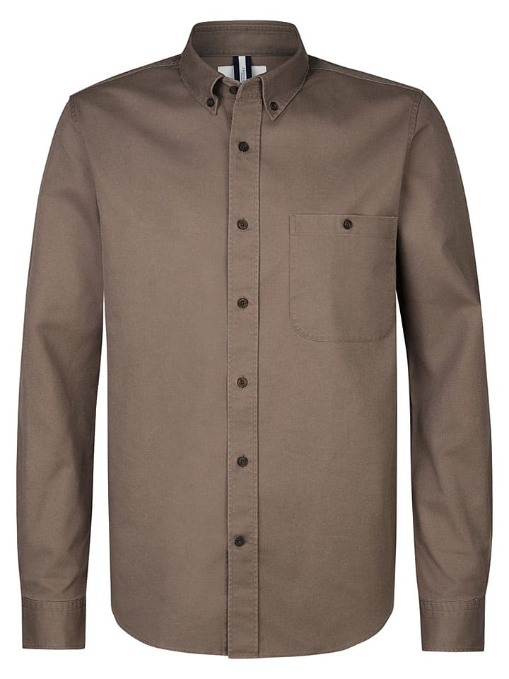 PROFUOMO Hemd - Relaxed fit - in Braun - 63% | Größe XL | Herren-plussize