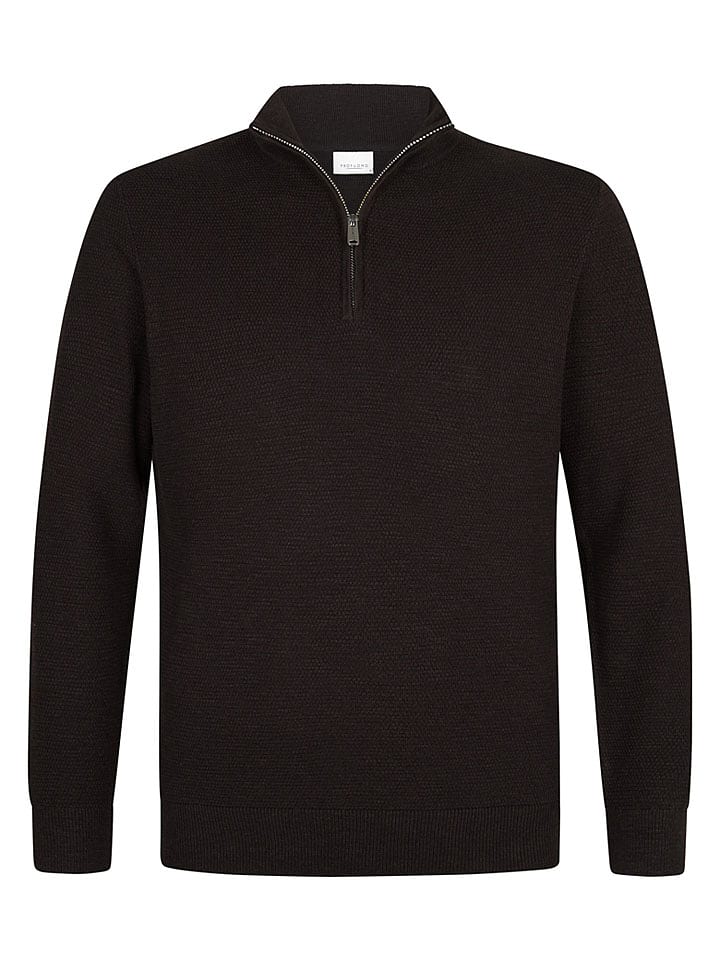 PROFUOMO Pullover in Dunkelbraun - 58% | Größe L | Herren-plussize