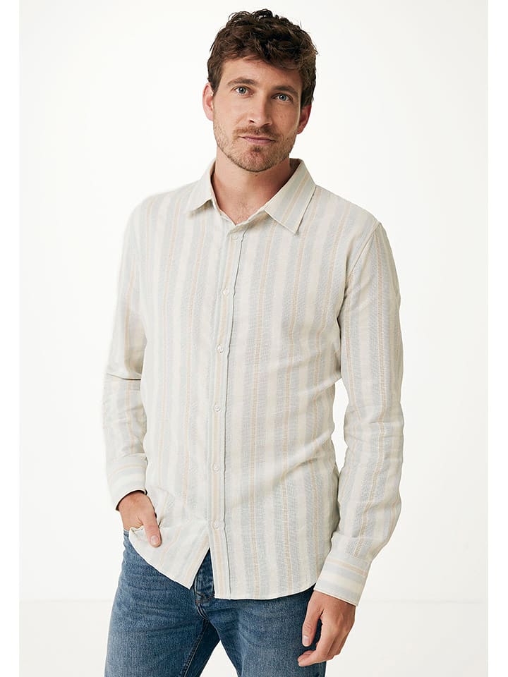 Mexx Hemd in Creme - 58% | Größe M | Herren-plussize