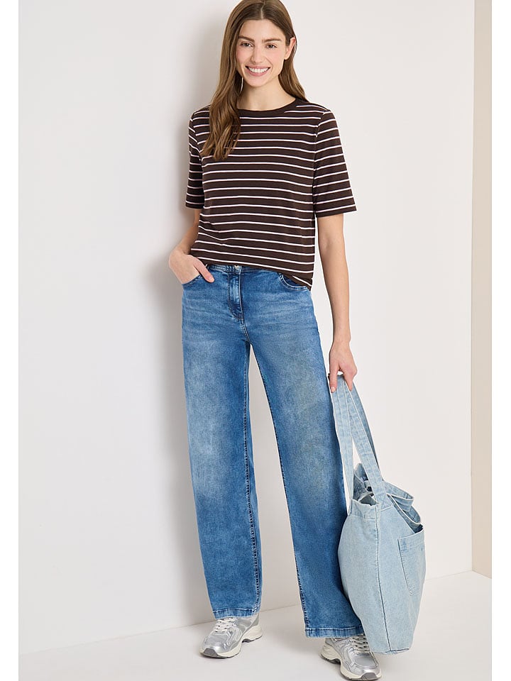 Cecil Shirt in Braun/ Weiß - 23% | Größe L | Damen-tops