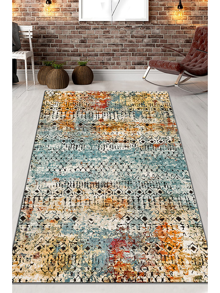 Mioli Kurzflor-Teppich "Wong" in Bunt - 75% | Größe 200x290 cm |