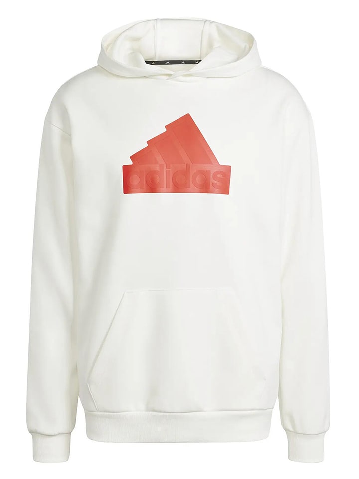 adidas Hoodie "Future Icons Badge of Sport" in Creme - 49% | Größe XL | Herren-sweatshirts-jacken