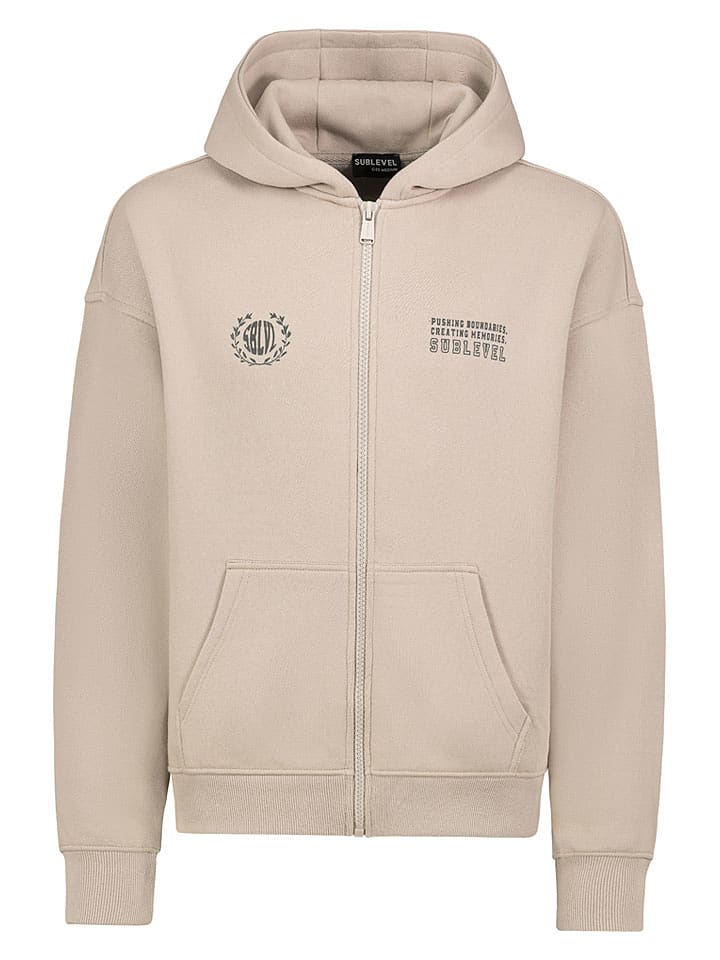 Sublevel Sweatjacke in Sand - 55% | Größe XL | Herren-sweatshirts-jacken