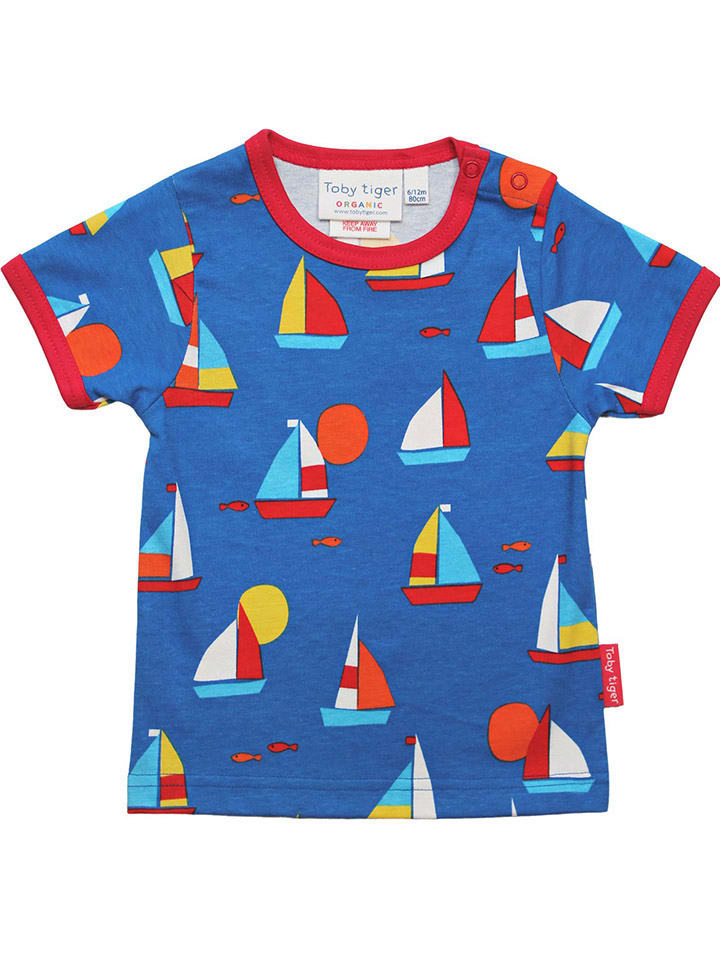 Toby Tiger Shirt in Blau - 46% | Größe 116 | Baby-shirts