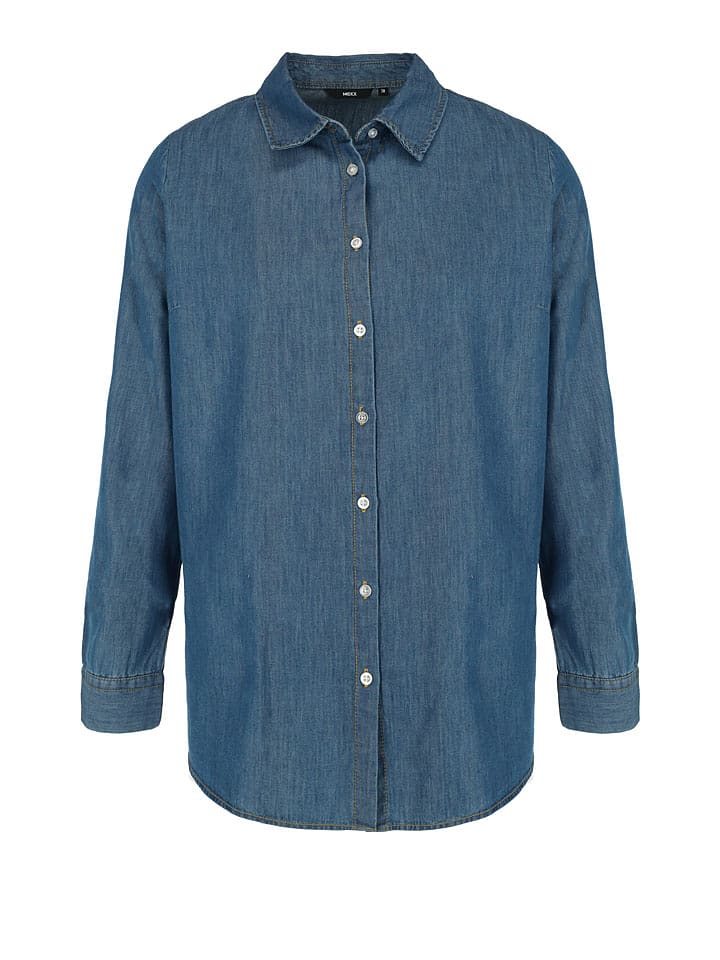 Mexx Jeanshemd in Dunkelblau - 65% | Größe 38 | Damen-blusen