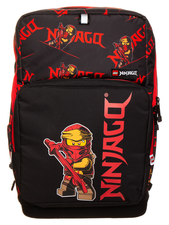 LEGO 2tlg. Schulranzen-Set "LEGO NINJAGO" in Schwarz/ Rot - (B)42 x (H)25 x (T)22 cm - 61% | Buero-schulbedarf