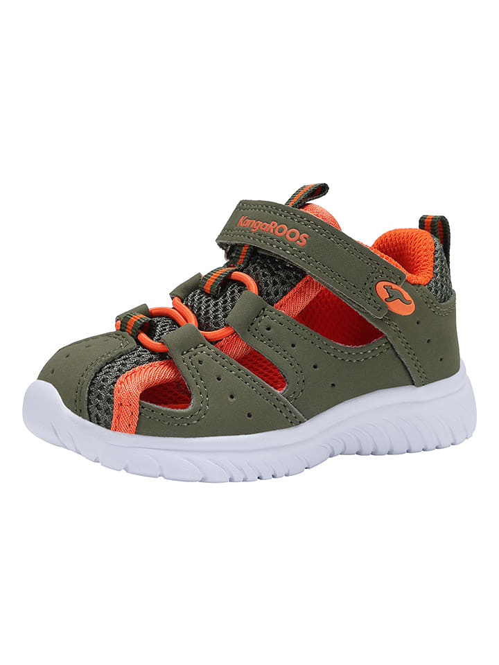 Kangaroos Halbsandalen in Khaki/Orange - 33% | Größe 23 | Babysandalen