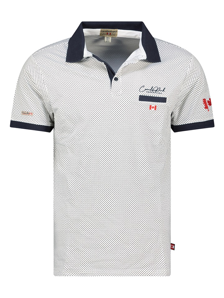 Canadian Peak Poloshirt "Kingdomeak" in Weiß - 68% | Größe L | Herren-plussize