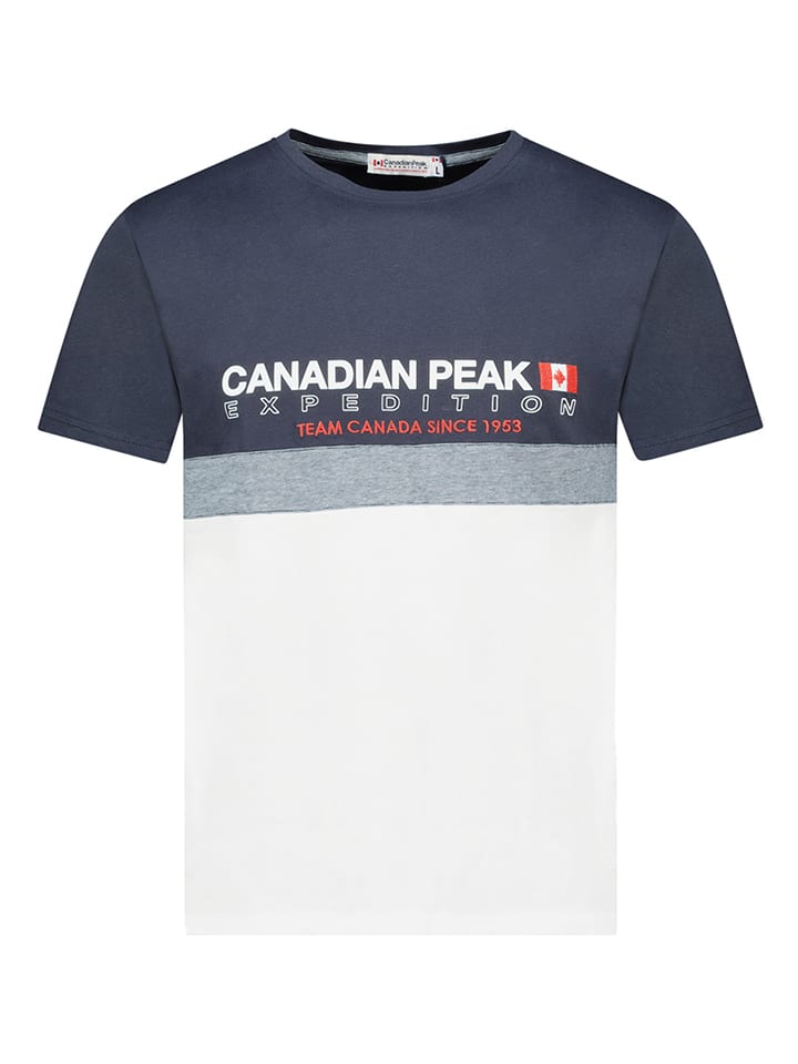 Canadian Peak Shirt "Jdoubleak" in Dunkelblau/ Grau/ Weiß - 66% | Größe S | Herren-plussize