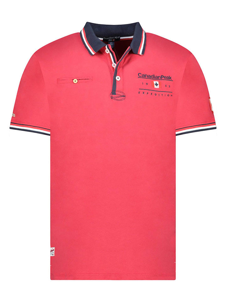 Canadian Peak Poloshirt "Konbustybleak" in Rot - 72% | Größe S | Herren-plussize