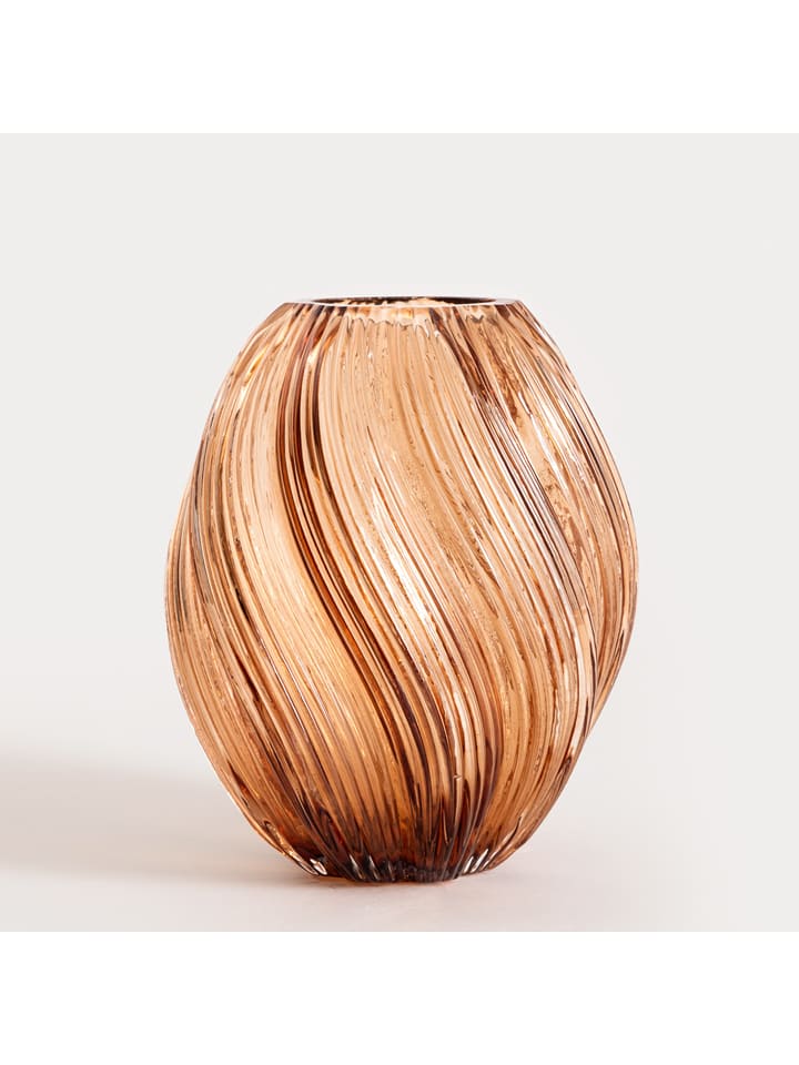Homla Vase ''Swirl'' in Orange - (H)21 x Ø 17 cm - 30% | Kerzen-vasen