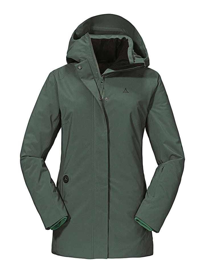 Schöffel Hybridjacke "Cambria" in Grün - 63% | Größe 38 | Damen-outdoorjacken