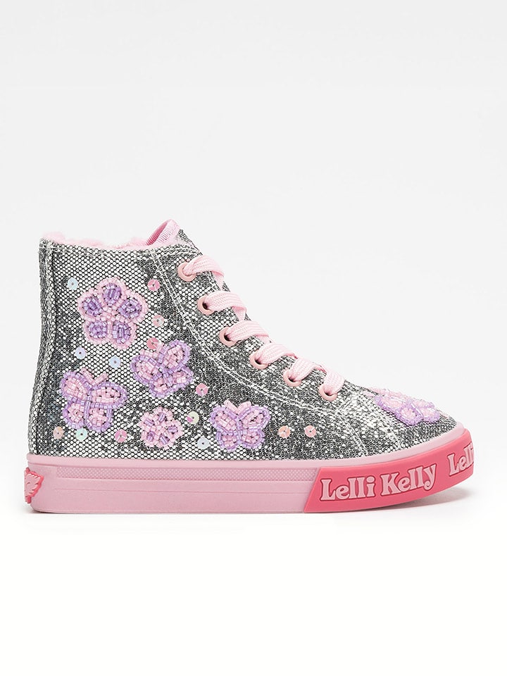 Lelli Kelly Sneakers "Taylor M." in Silber/ Rosa - 52% | Größe 31 | Kindersneakers