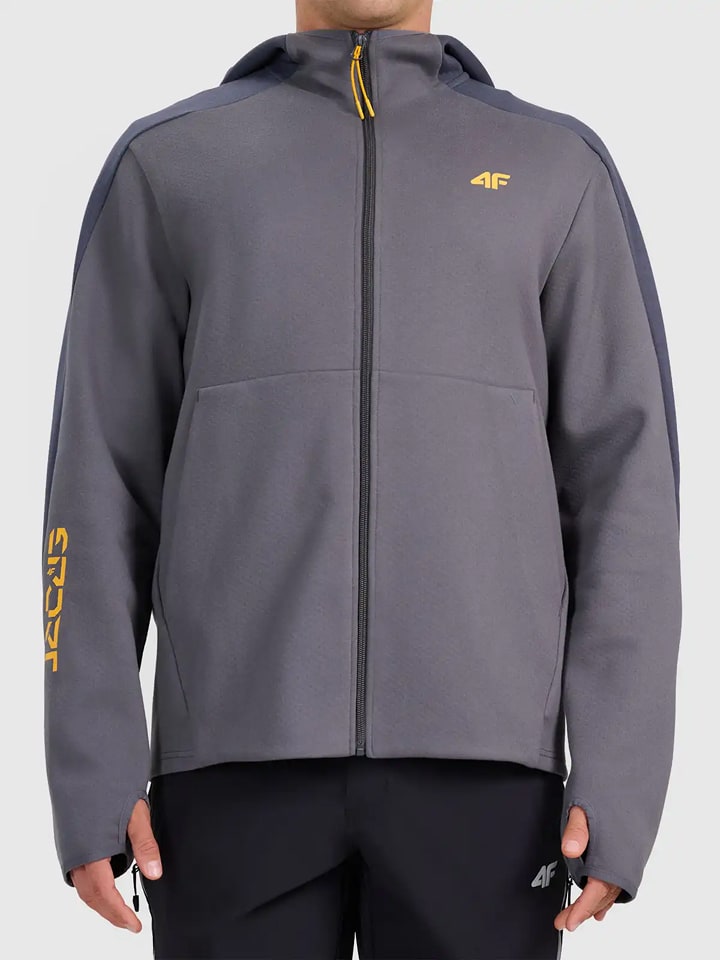 4F Sweatjacke in Grau - 52% | Größe M | Herren-sweatshirts-jacken