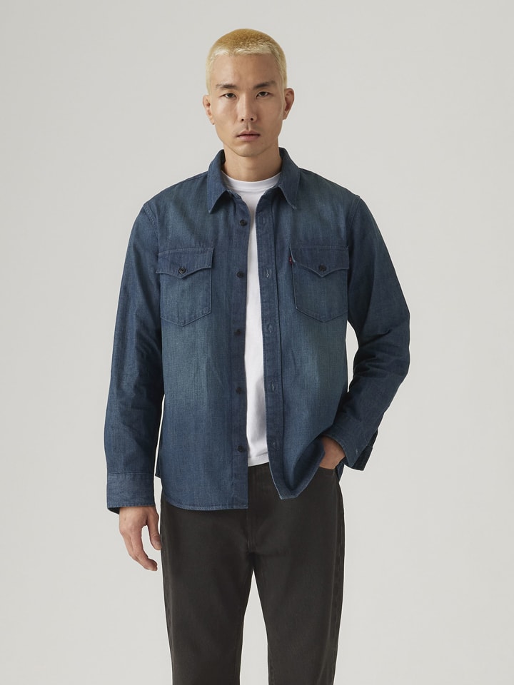 Levi's Hemd "Western" - Relaxed fit - in Blau - 63% | Größe XL | Herren-plussize