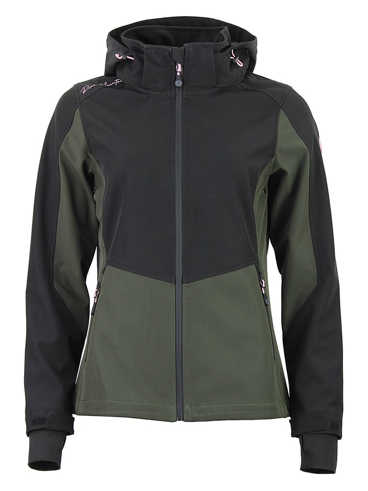 Peak Mountain Softshelljacke "Acafe" in Khaki - 65% | Größe XL | Damen-outdoorjacken