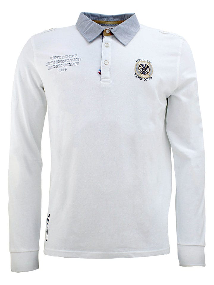 Vent du Cap Poloshirt "Cedice" in Weiß - 64% | Größe XXL | Herren-plussize