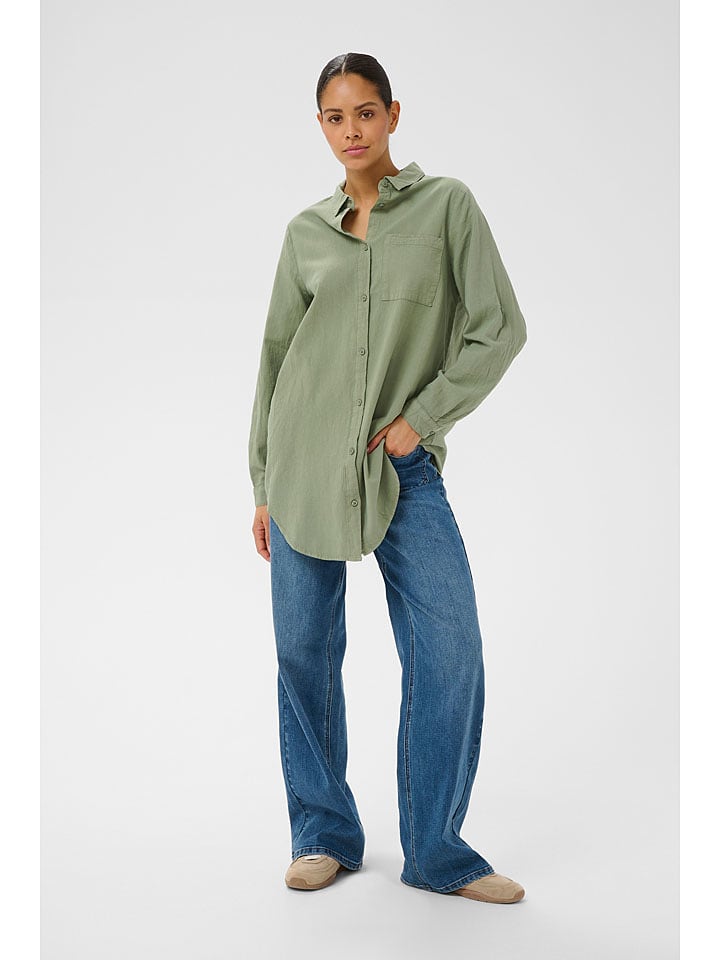 Kaffe Bluse in Oliv - 37% | Größe 36 | Damen-blusen