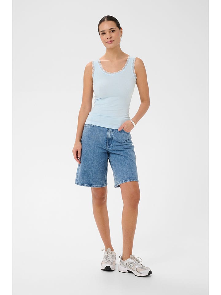 Kaffe Top in Hellblau - 39% | Größe XS | Damen-tops