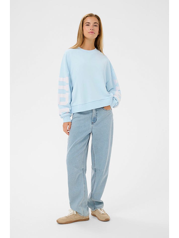 Kaffe Sweatshirt in Hellblau - 48% | Größe S | Damen-sweatshirts-jacken