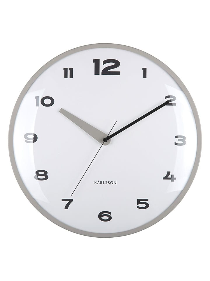 Karlsson Wanduhr ''Brisk Dome'' in Grau - Ø 40 cm - 50% | Wanddekoration