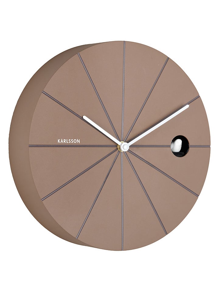 Karlsson Wanduhr ''Destacado Cuckoo'' in Hellbraun - Ø 28 cm - 53% | Wanddekoration