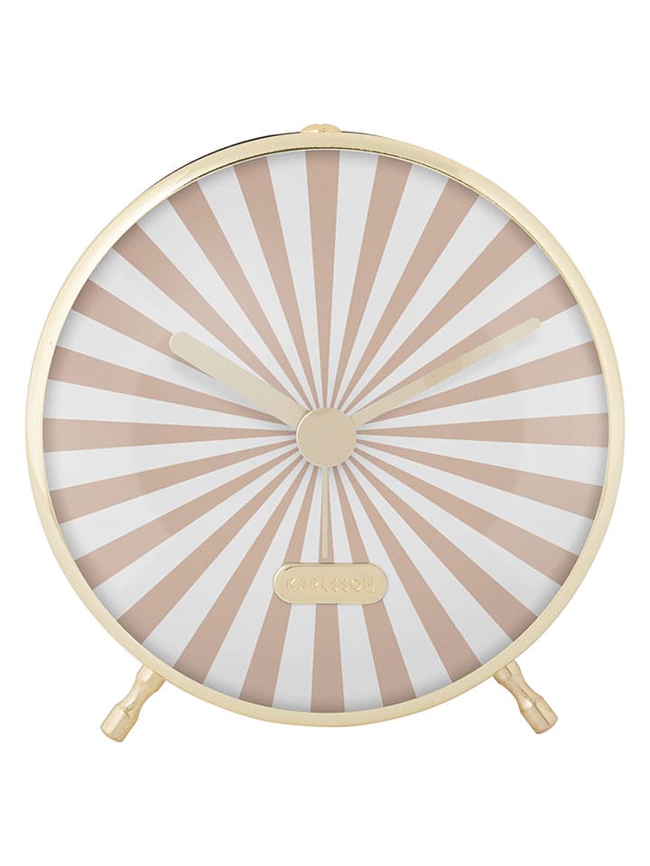 Karlsson Wecker ''Candy Swirl'' in Creme/ Hellbran - Ø 12,5 cm - 61% | Klima-haushalt