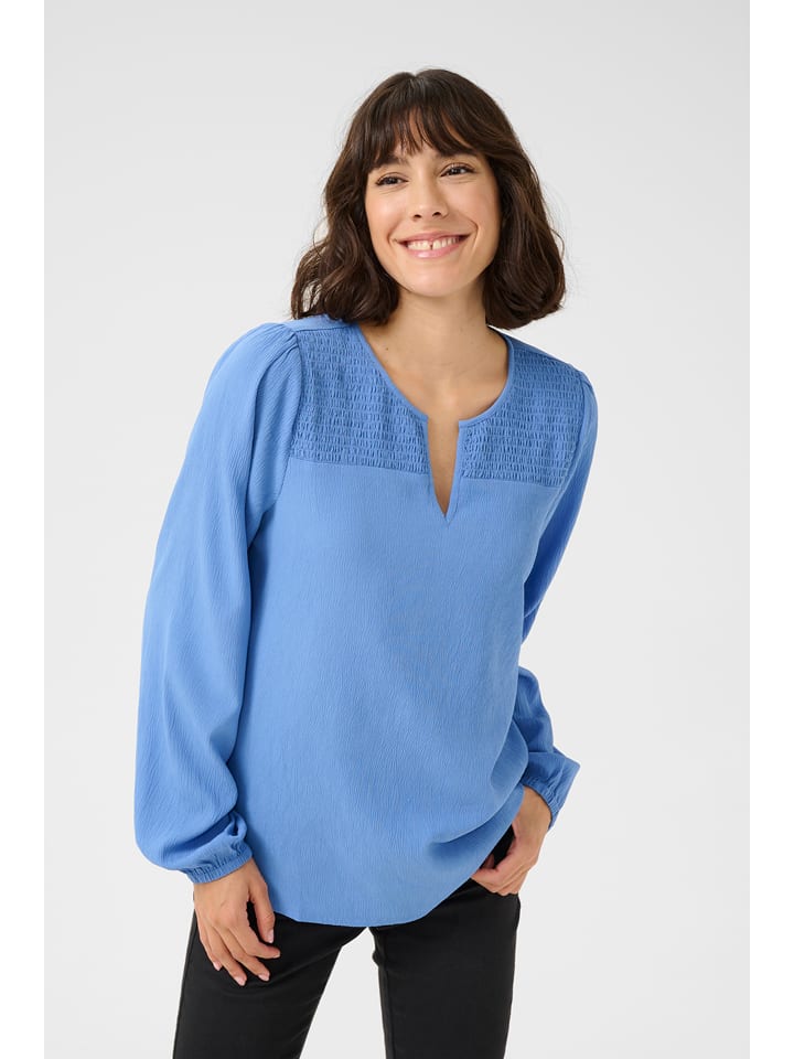Kaffe Bluse in Hellblau - 62% | Größe 40 | Damen-blusen
