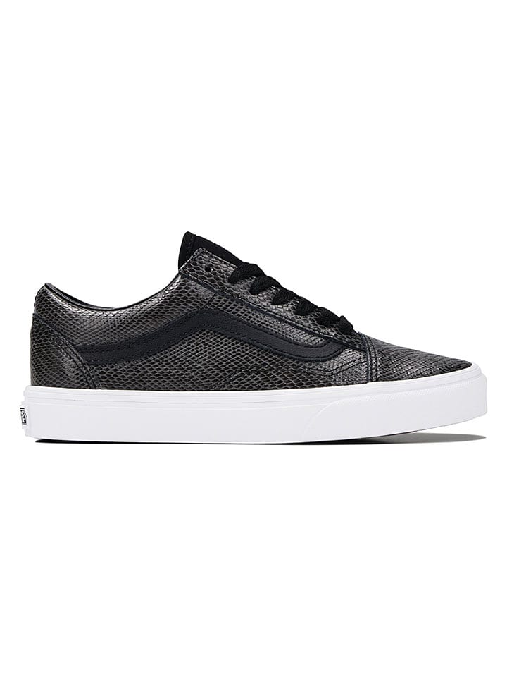 Vans Leder-Sneakers "Old Skool" in Schwarz - 61% | Größe 44 | Damen-sneakers