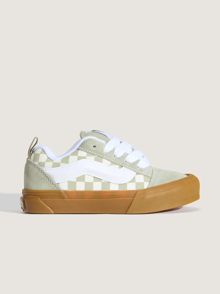 Vans Leder-Sneakers "Knu Skool" in Grün - 44% | Größe 34 | Kindersneakers