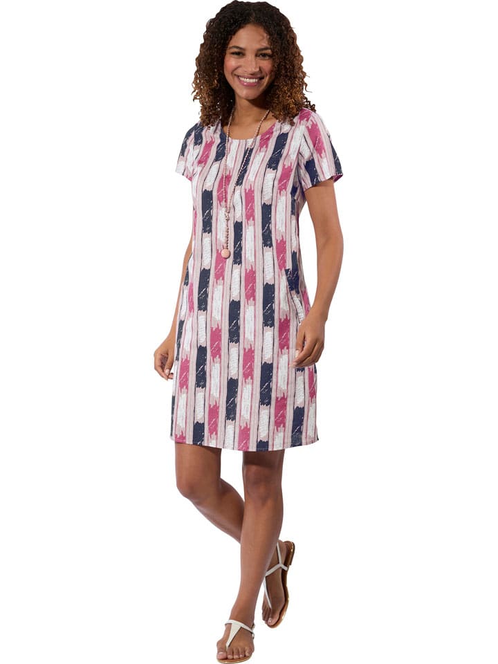 WITT WEIDEN Kleid in Rosa/ Dunkelblau - 64% | Größe 44 | Damen-kleider