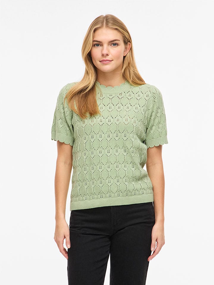 Vila Bluse "Vilowen" in Grün - 42% | Größe M | Damen-blusen