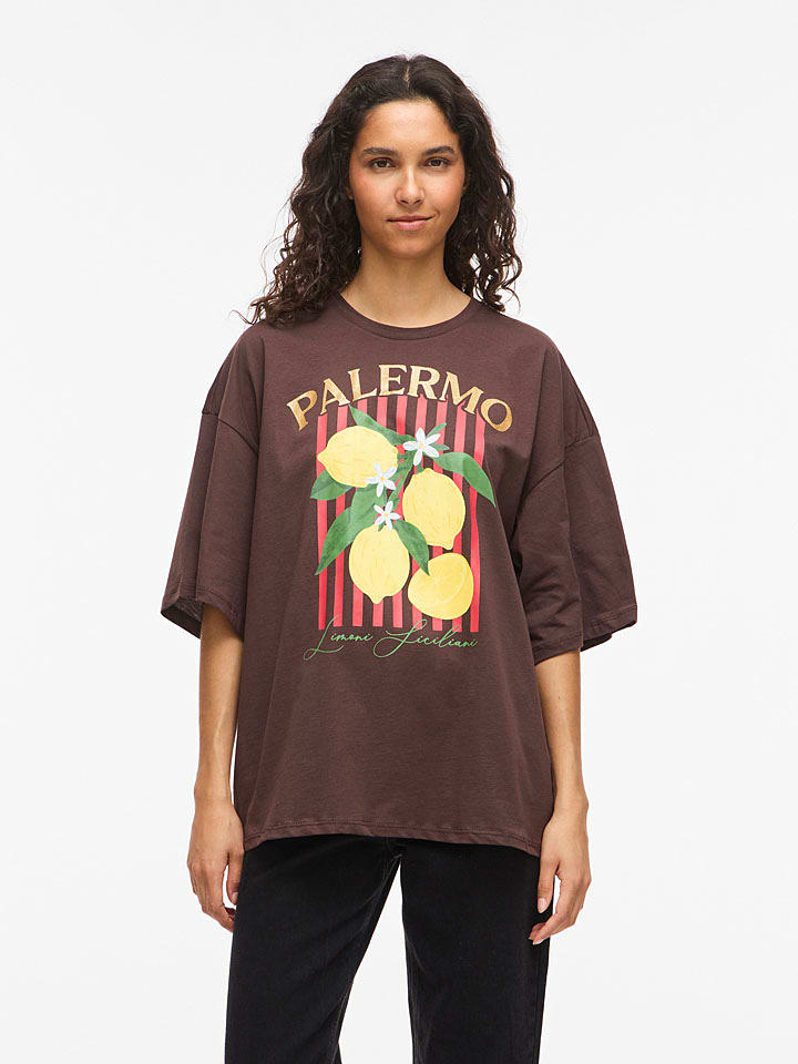Vila Shirt "Vilemon" in Braun - 56% | Größe XS | Damen-tops
