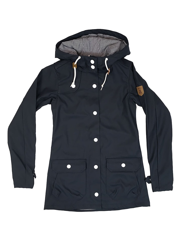 Derbe Regenparka "Peninsula" in Dunkelblau - 72% | Größe 36 | Damen-outdoorjacken