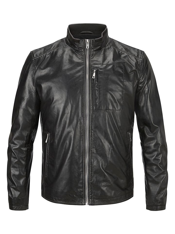 Milestone Lederjacke "Jumper" in Schwarz - 68% | Größe 58 | Herrenjacken