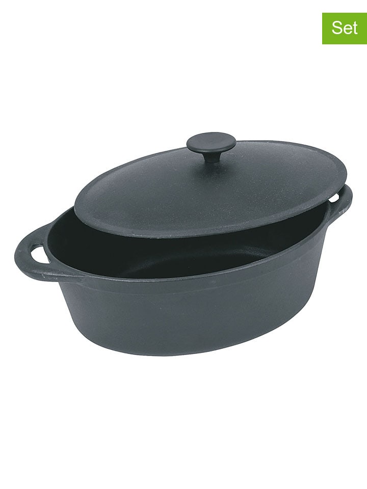 Sitram 2tlg. Set: Schmortopf ''Gourmet'' in Grau - 9 l - 71% | Kochgeschirr