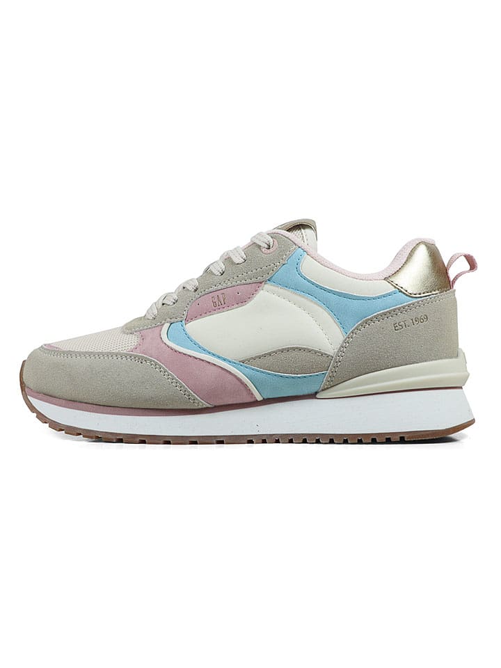 GAP Sneakers "Wonder Spirit S" in Taupe/ Beige/ Hellblau - 59% | Größe 36 | Damen-sneakers