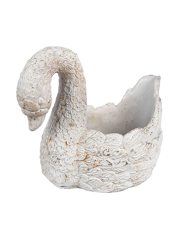 Clayre & Eef Blumentopf in Weiß - (B)19 x (H)15 x (T)11 cm - 57% | Kerzen-vasen